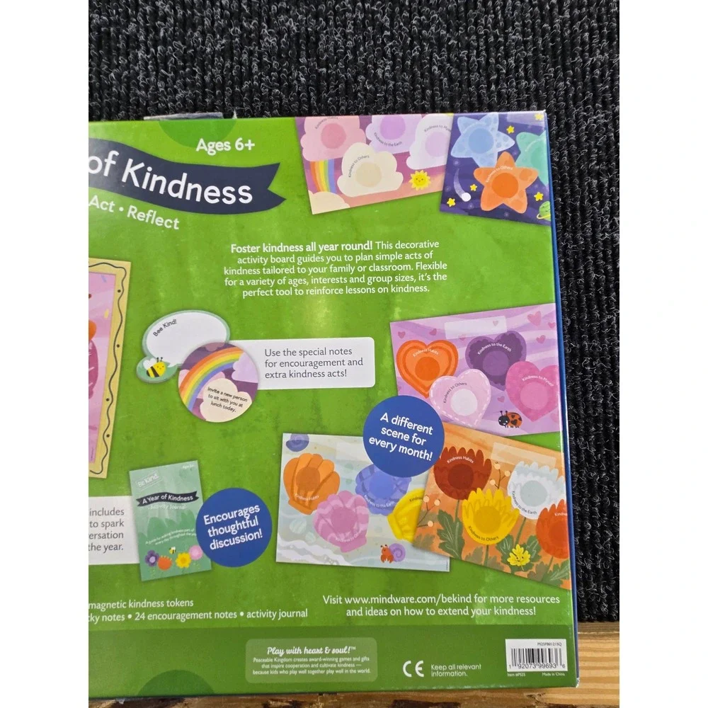 Peaceable Kingdom A Year of Kindness Magnetic Activity Board Set‎ Ages 6+